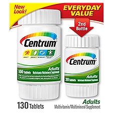 Centrum Adults Multivitamin/Multimineral Supplement Tablet, 130 Each