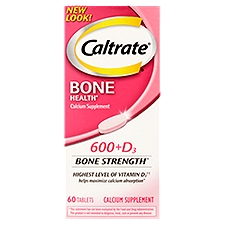 Caltrate 600+D3 Bone Strenght Tablets, 60 count, 1 Each
