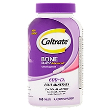 Caltrate 600+D3 Calcium & Vitamin D3 Supplement, 165 Each