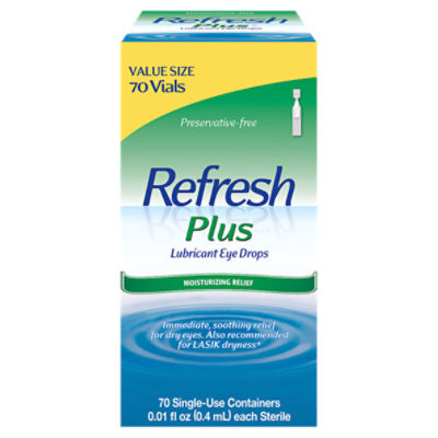 Refresh Plus Lubricant NonPreserved Tears, Eye Drops