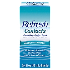 Refresh Contacts® Contact Lens Comfort Drops For Use with Contact Lenses, 0.4 fl oz (12mL) Sterile
