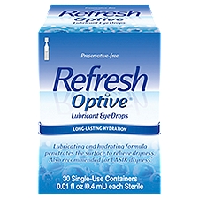 Refresh Optive® Lubricant Eye Drops Non-Preserved Tears, 0.01 fl oz (0.4mL) each Sterile
