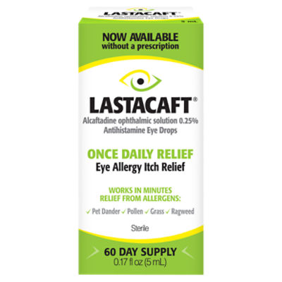 Lastacaft Once Daily Eye Allergy Itch Relief Drops, 0.17 fl oz (5mL