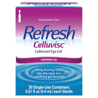 Refresh® Celluvisc® Lubricant Eye Gel Non-Preserved Tears, 0.01 fl oz (0.4mL) each Sterile, 30 Each