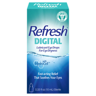 Refresh Digital Lubricant Eye Drops for Eye Dryness, 0.33 fl oz