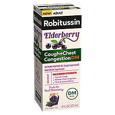 Robitussin Maximum Strength Elderberry Cough + Chest Congestion DM Cough Medicine - 8 Fl Oz