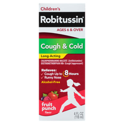 Children's Robitussin Long-Acting Cough and Cold Medicine - 4 Fl Oz