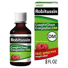 Robitussin Adult Cough+Chest Congestion DM Liquid, For Ages 12 & Over, 8 fl oz, 8 Fluid ounce