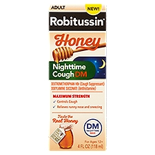 Robitussin Honey Adult Nighttime Cough DM, 4 Fluid ounce