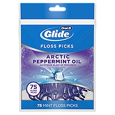 Oral-B Glide Arctic Peppermint Oil, Floss Picks, 75 Each