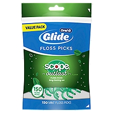 Oral-B Glide +Scope Outlast Flavor Floss Picks Value Pack, 150 count