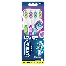 Oral-B Vivid Whitening Manual Toothbrush, Soft, 4 Count