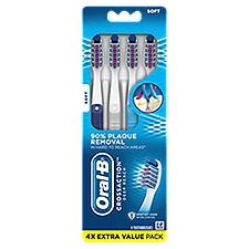 Oral-B CrossAction Deep Reach Soft, Toothbrushes, 4 Each