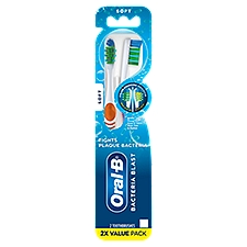 Oral-B Bacteria Blast Soft Toothbrushes Value Pack, 2 count