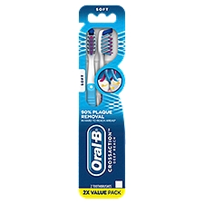Oral-B CrossAction Deep Reach Soft Toothbrushes Value Pack, 2 count