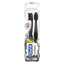 Oral-B Charcoal Soft Toothbrushes Value Pack, 2 count