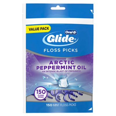 Oral-B Glide Arctic Peppermint Oil Floss Picks Value Pack, 150 count