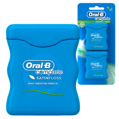 Oral-B Complete Mint Satin Floss, 2 count