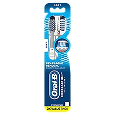 Oral-B CrossAction All in One Soft Toothbrushes Value Pack, 2 count