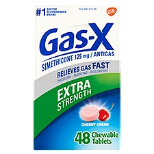 Gas-X Antigas - Extra Strength Cherry Crème Tablets, 48 Each