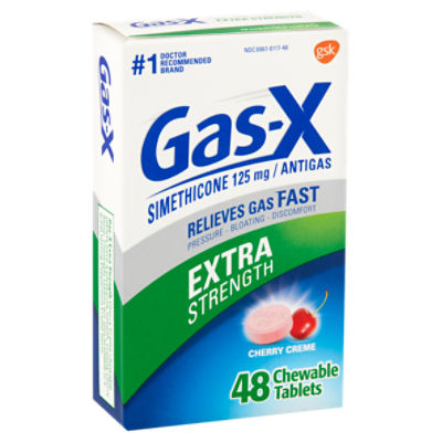 Gas-X Extra Strength Cherry Creme Simethicone Chewable Tablets, 125 mg, 48  count - The Fresh Grocer