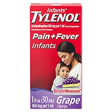 Infants' Tylenol Acetaminophen Liquid Medicine, Grape, 1 fl. oz, 1 Fluid ounce