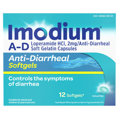 Imodium AntiDiarrheal 2 mg, Softgels