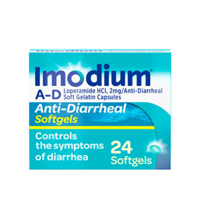 Imodium A-D Anti-Diarrheal Softgels, Loperamide Hydrochloride, 24 CT