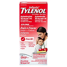 Tylenol Infants' Cherry Flavor Acetaminophen Pain + Fever Oral Suspension, 160 mg, 2 fl oz