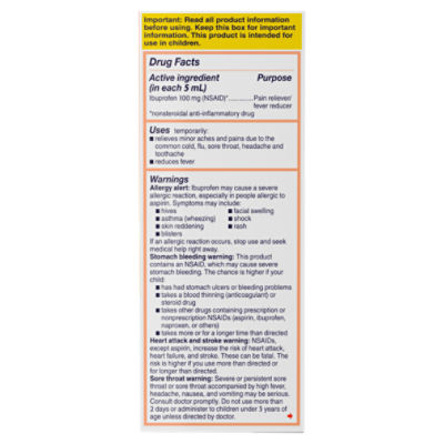 Motrin Children's Original Berry Flavor Oral Suspension, For Ages 2 to 11 Years, 4 fl oz Image 7 of 10