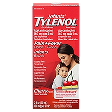 Tylenol Infants' Cherry Flavor Acetaminophen Pain + Fever 160 mg, Oral Suspension, 2 Fluid ounce