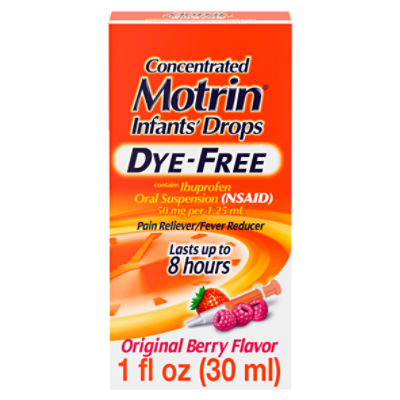 Motrin Concentrated Original Berry Flavor Infants' Drops, For Ages 6 Mos. to 23 Mos., 1 fl oz