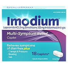 Imodium Caplets, Multi-Symptom Relief, 18 Each