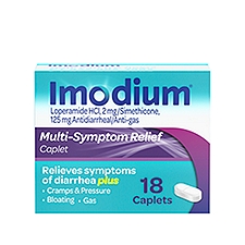 Imodium Multi-Symptom Relief Anti-Diarrheal Medicine Caplets, 18 ct