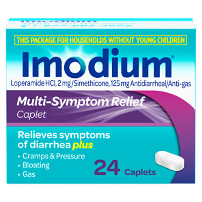 Imodium Multi-Symptom Relief Diarrhea Plus Caplets, 24 count