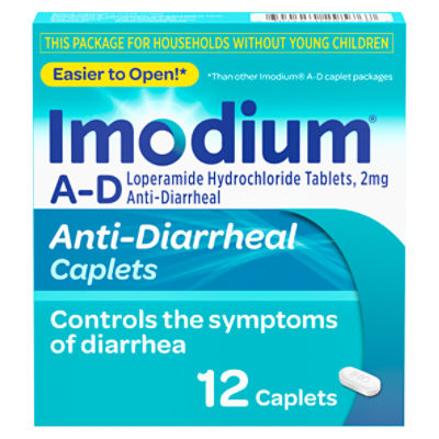 Imodium Anti-Diarrheal Caplets, 12 count, 2 mg