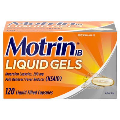 Motrin IB Liquid Gels, 200 mg, 120 count