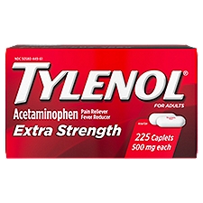 Tylenol Extra Strength Acetaminophen Caplets for Adults, 500 mg, 225 count