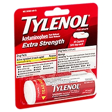 Tylenol Extra Strength Acetaminophen Caplets for Adults, 500 mg, 10 count
