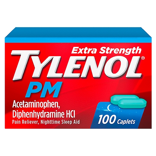 Tylenol PM Extra Strength Pain Reliever & Sleep Aid Caplets, 100 ct