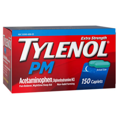 TYLENOL PM Extra Strength Caplets, 150 each