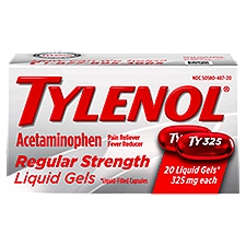 Tylenol Regular Strength Liquid Gels, 325 mg, 20 count