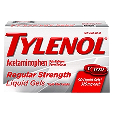 Tylenol Regular Strength Acetaminophen Liquid Gels, 325 mg, 90 count