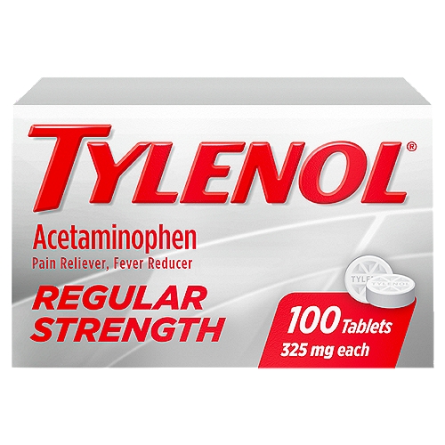 Tylenol Regular Strength Tablets with 325 mg Acetaminophen, 100 ct
