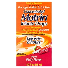 Motrin Concentrated Original Berry Flavor Infants' Drops, For Ages 6 Mos. to 23 Mos.,1/2 fl oz, 0.5 Fluid ounce