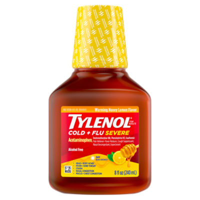 Tylenol Cold + Flu Severe Day NonDrowsy Warming Honey Lemon Liquid for