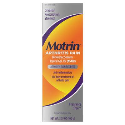 Motrin Arthritis Pain Relief Diclofenac Sodium Topical Gel 1%, 3.53 Oz
