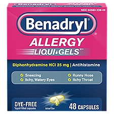 Liqui-Gels Antihistamine Allergy Relief & Cold Medicine, 48 Each
