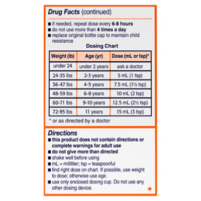 Children's Motrin Bubble Gum Flavor Pain Reliever/Fever Reducer Liquid, 4 fl oz. Image 3 of 9