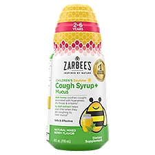 Zarbee's Children's Daytime Cough Syrup+ Mucus Dietary Supplement, 2-6 Years, 4 fl oz